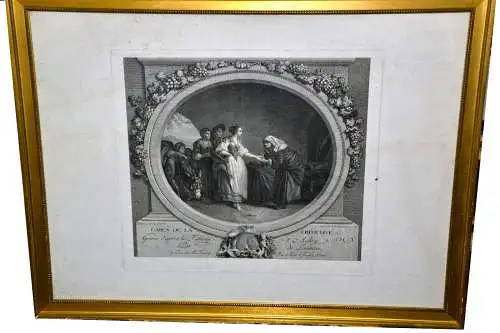 Nicolas DE LAUNAY (1739-1792) after LE PRINCE and AUBRY "Le Bonheur du Ménage