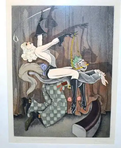 Aquarellierte Radierung,Kurt Hilscher (1904-1981),Circus,1930,sign.+bez