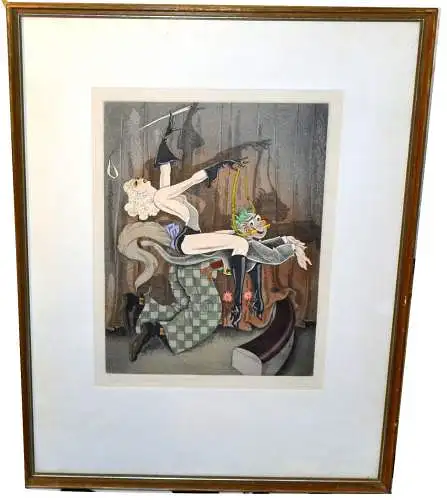 Aquarellierte Radierung,Kurt Hilscher (1904-1981),Circus,1930,sign.+bez