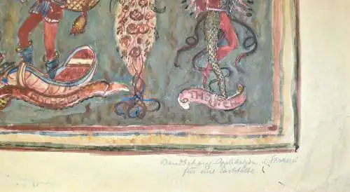 Entw.A.Brochier,Aquarell,Wandbehang,Stickerei,etc ,für eine Gaststätte,1937