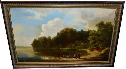 Gemälde, ÖL a. Leinwand, Wilh. Boshart, 1815 München - 1878 Chiemsee,gerahmt