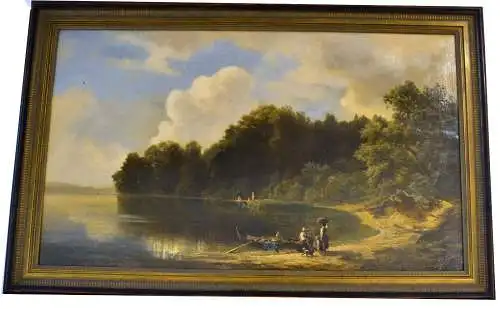 Gemälde, ÖL a. Leinwand, Wilh. Boshart, 1815 München - 1878 Chiemsee,gerahmt