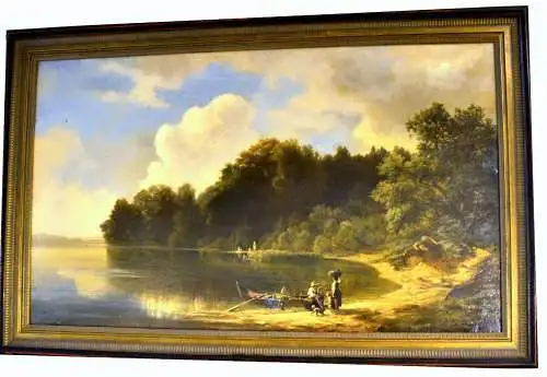 Gemälde, ÖL a. Leinwand, Wilh. Boshart, 1815 München - 1878 Chiemsee,gerahmt