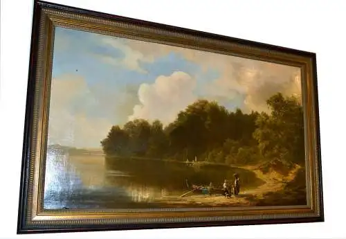 Gemälde, ÖL a. Leinwand, Wilh. Boshart, 1815 München - 1878 Chiemsee,gerahmt