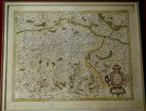 Kupferstich,Landkarte, Mercator jun.?,koloriert, Bavaria Ducatus,verm. 1630