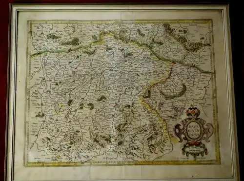 Kupferstich,Landkarte, Mercator jun.?,koloriert, Bavaria Ducatus,verm. 1630