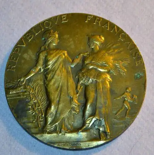 Medaille, Messing,Frankreich, 1927, Ministere de la Agriculture,Concours Prime..