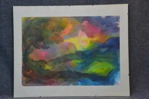 Aquarell, Landschaft, impressionistisch, sign. Friederike