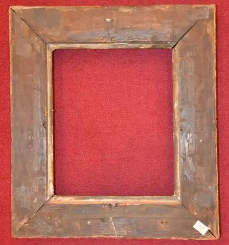 Bilderrahmen, 1850, vergoldet Stuck + Holz, besch. , für Restaurator, 42x37 cm