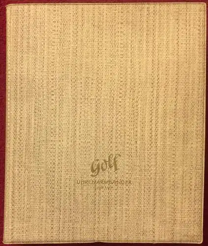 Mustermappe der Firma Golf UHRENARMBÄNDER mit 66 Armbändern, 1950er Jahre