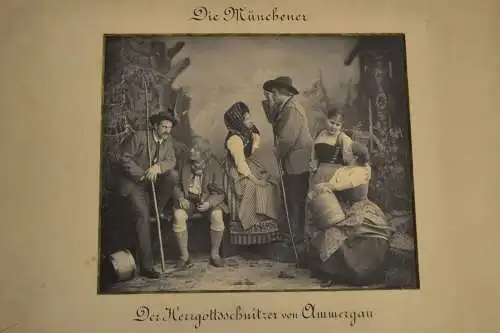 Fotografie, Die Münchner, Herrgottschnitzer von Ammergau, etwa 1900