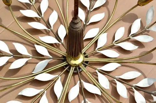 Deckenlampe, floral, Vereinigte Werkstätten München, 14 flammig, 1957