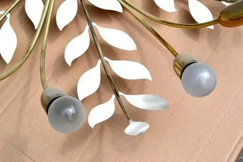 Deckenlampe, floral, Vereinigte Werkstätten München, 14 flammig, 1957