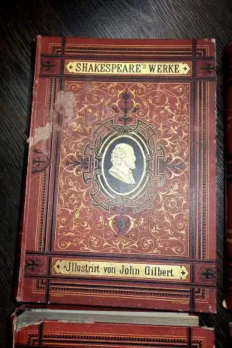 4 Bücher,Shakespeare,Gesamt.,Illust.William J.Gilbert,Übers. W.v. Schlegel,1875