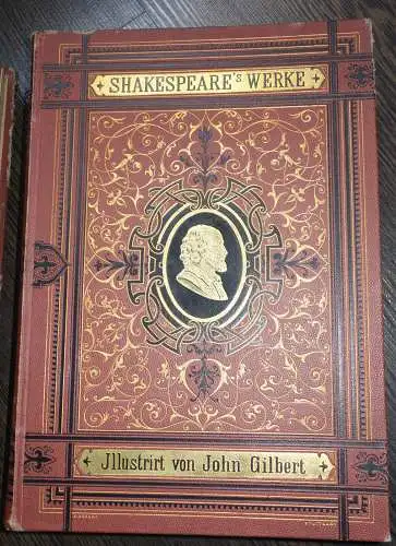 4 Bücher,Shakespeare,Gesamt.,Illust.William J.Gilbert,Übers. W.v. Schlegel,1875