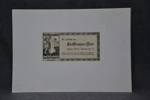 Druck, Werbung, Hackerbrauerei, Liebfrauenbier, etwa 1910