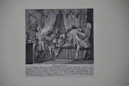 Kupferstich, Die Entdeckung,erotisches Abenteuer, etwa 1900