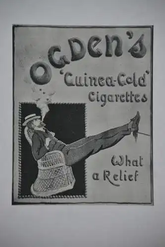 Werbeplakat, Druck auf Zeitungspapier , Zigaretten, Ogden, 1901