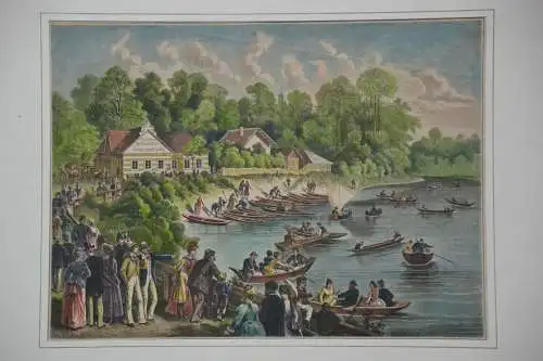 Kupferstich koloriert, Franz Josefs Land bei Wien, etwa 1900, nach Kollarz