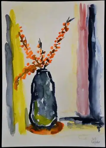 Aquarell,Ulrich,1963,Blumen in einer Vase, München