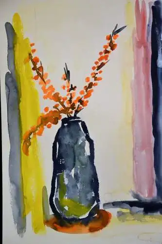 Aquarell,Ulrich,1963,Blumen in einer Vase, München