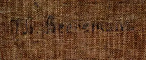 Gemälde, Öl auf Leinwand, rücks. bez.: Th.Heeremans, Fischer, Originalrahmen