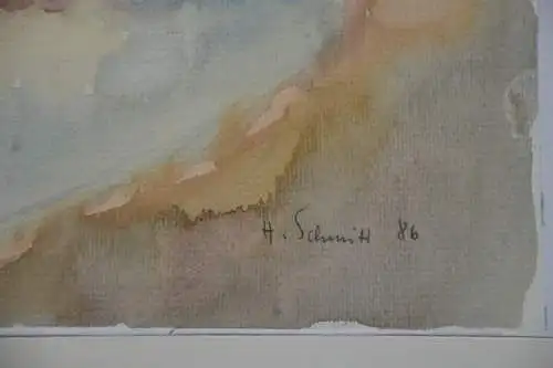 Aquarell, Meer, sign., dat. H. Schmitt, 86