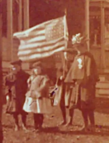 Fotografie,Monochrom,USA,wohl 1907,Flagge mit 46 Sternen