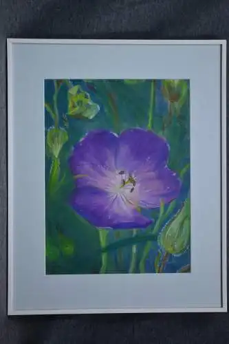 Aquarell, Blume, sign. dat. G.O. 93