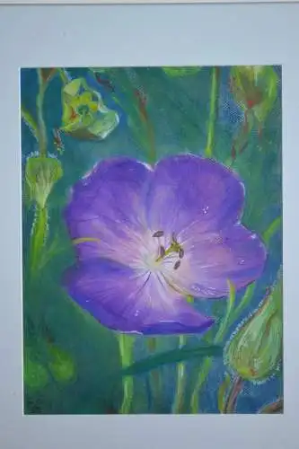 Aquarell, Blume, sign. dat. G.O. 93