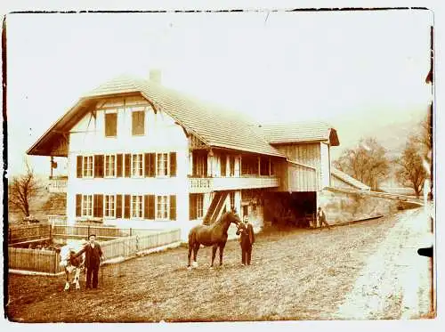 Fotografie,Bauernhof, Alpenvorland,um 1900