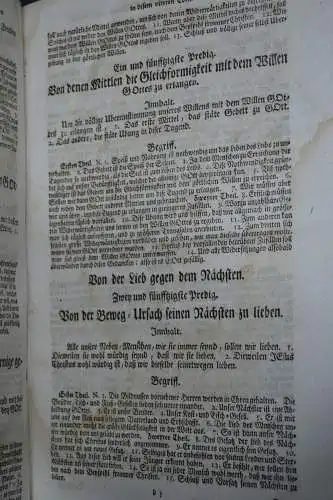 Buch, Christliche Sittenlehre, evang. Wahrheiten,Fr. Hunolt, deutsch, Trier 1748