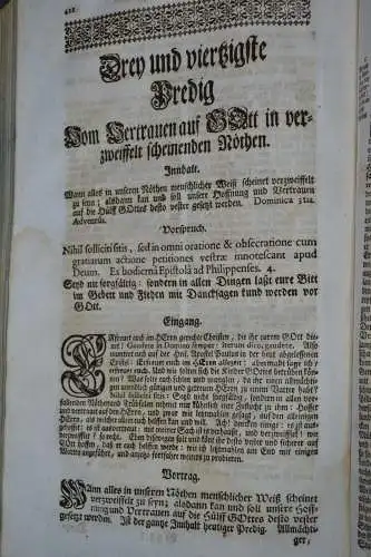 Buch, Christliche Sittenlehre, evang. Wahrheiten,Fr. Hunolt, deutsch, Trier 1748