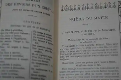 Gebetbuch, Paroissien, Frankreich, Brevier, Horn, mit Abbildungen, etwa 1850