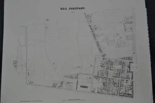 Stadtplan, München, Maxvorstadt, 1992, aus Großem topografischen Atlas von 1858