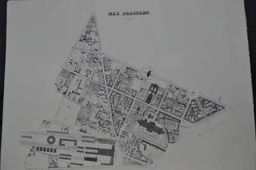 Stadtplan, München, Maxvorstadt, 1992, aus Großem topografischen Atlas von 1858