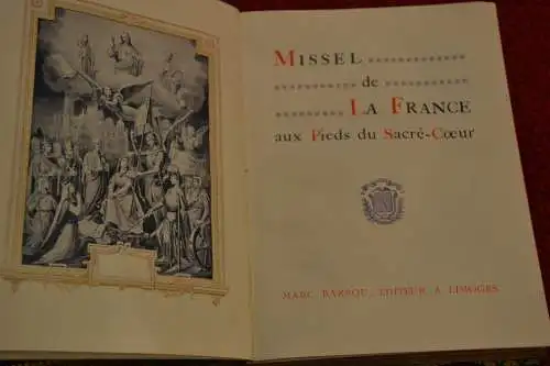 Religiöses Buch, Brevier, Missel, La France aux Pieds de Sacre Coeur, 1902