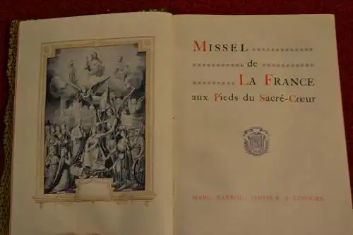 Religiöses Buch, Brevier, Missel, La France aux Pieds de Sacre Coeur, 1902