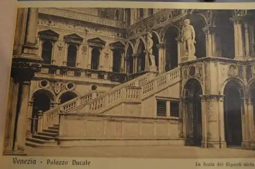 Postkarten, Cartoline, Palazzo Ducale, Venezia, 25 Stück unbenutzt im Buch,1900