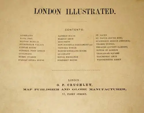 London Illustrated,Cruchley, G.F,ca.,1840,21 Lithografien