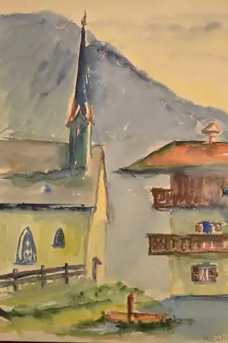 Aquarell,Ulrich,St.Nicolaus bei Inzell,1967