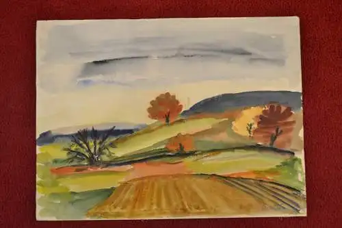 Aquarell,Ulrich,Landschafts Impression Herbst,1965