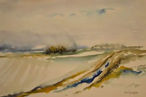 Aquarell,Ulrich,Landschaft Herbst Impression,1966