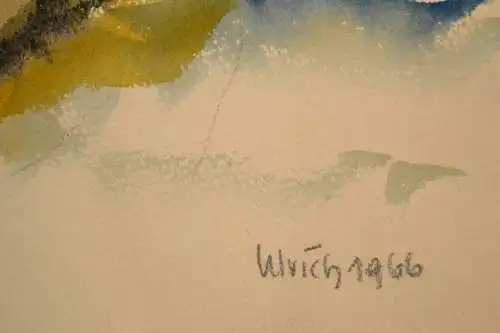 Aquarell,Ulrich,Landschaft Herbst Impression,1966