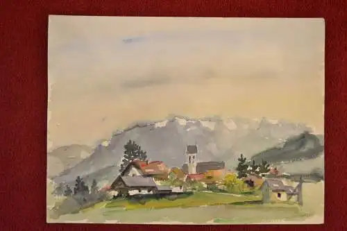 Aquarell,Ulrich,Dorf Impression ,1959