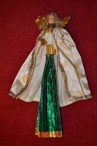  Weihnachtsengel, Papier,Stoff und Wachs, Goldstickerei, fünfziger Jahre