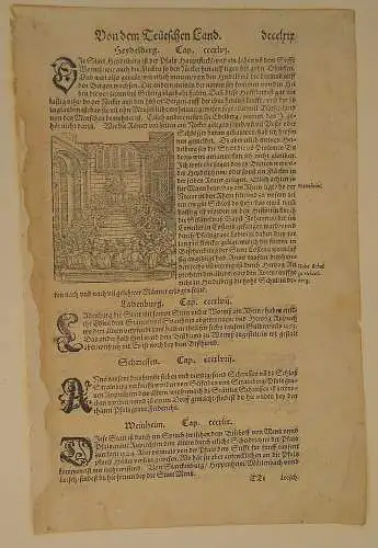 Buch,Von dem Teutschen Land,Einzelblatt a. e.alten Chronik,Sebastian Franck,1530