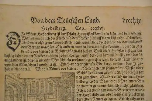 Buch,Von dem Teutschen Land,Einzelblatt a. e.alten Chronik,Sebastian Franck,1530