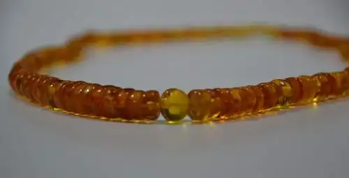 Kette, Halskette, Bernsteinkette, Bernstein, 45 cm, ca. 60 Gramm