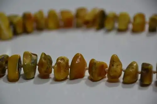 Kette, Halskette, Bernsteinkette, Bernstein, 32 cm, ca. 65 Gramm